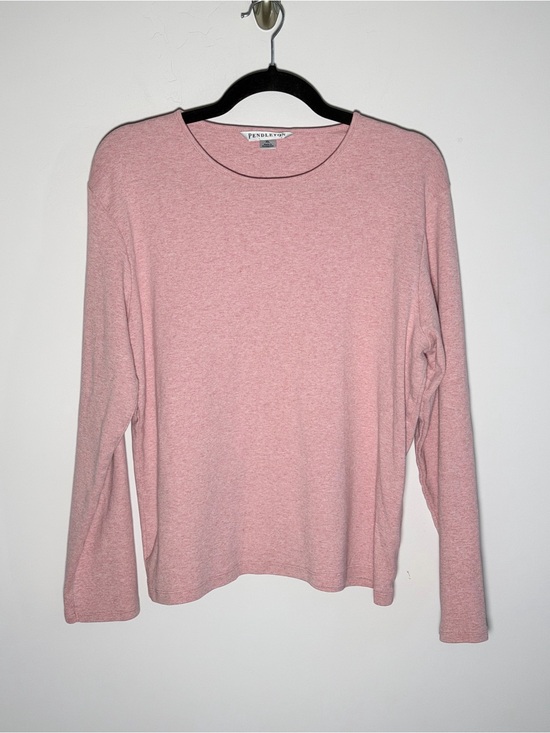 Pendleton Tops - Pendleton Soft Pink Long-Sleeve Crewneck Top